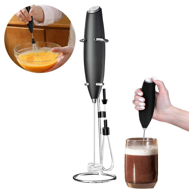 Electric Handheld Milk Frother & Beverage Blender – Portable Kitchen Gadget for Coffee & More (Batteries Not included 2AA)