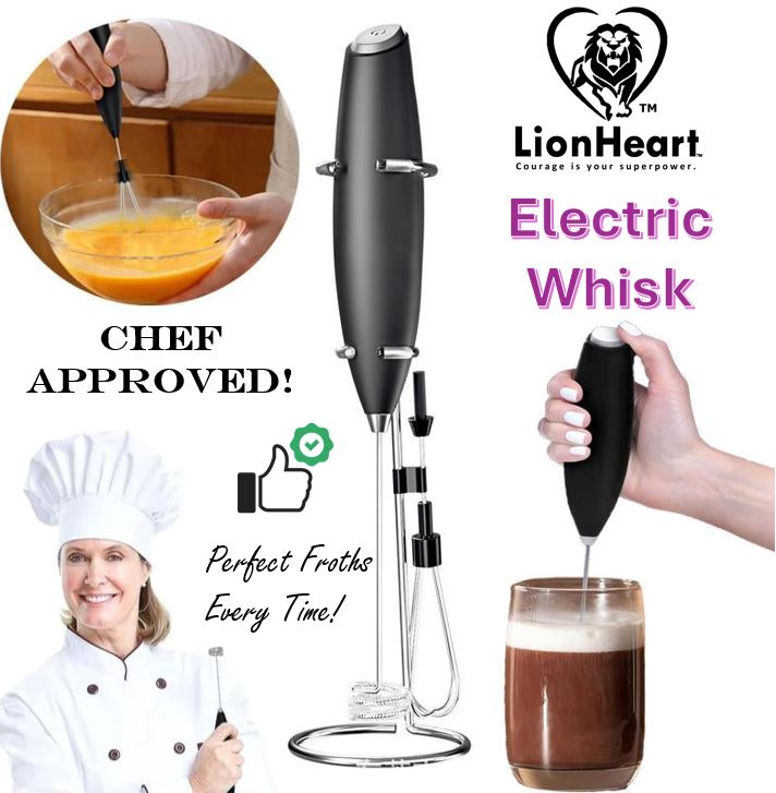 Electric Handheld Milk Frother & Beverage Blender – Portable Kitchen Gadget for Coffee & More (Batteries Not included 2AA)