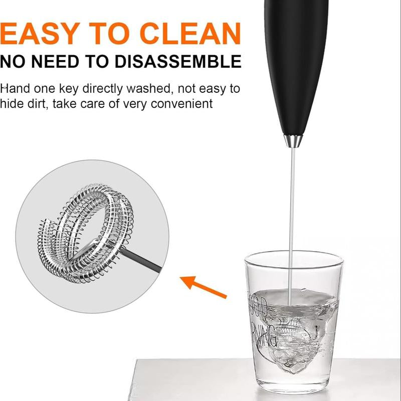 Electric Handheld Milk Frother & Beverage Blender – Portable Kitchen Gadget for Coffee & More (Batteries Not included 2AA)