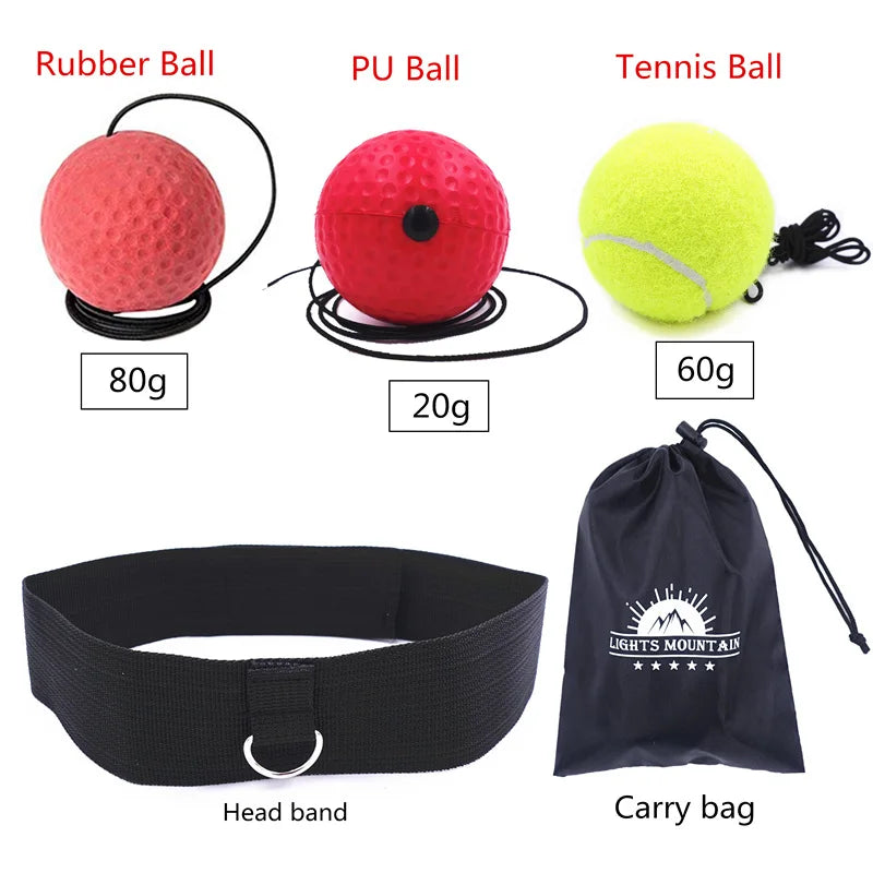 Lionheart Reflex Boxing 3-Ball Set – Adjustable Level Training Kit for Speed, Agility & Precision