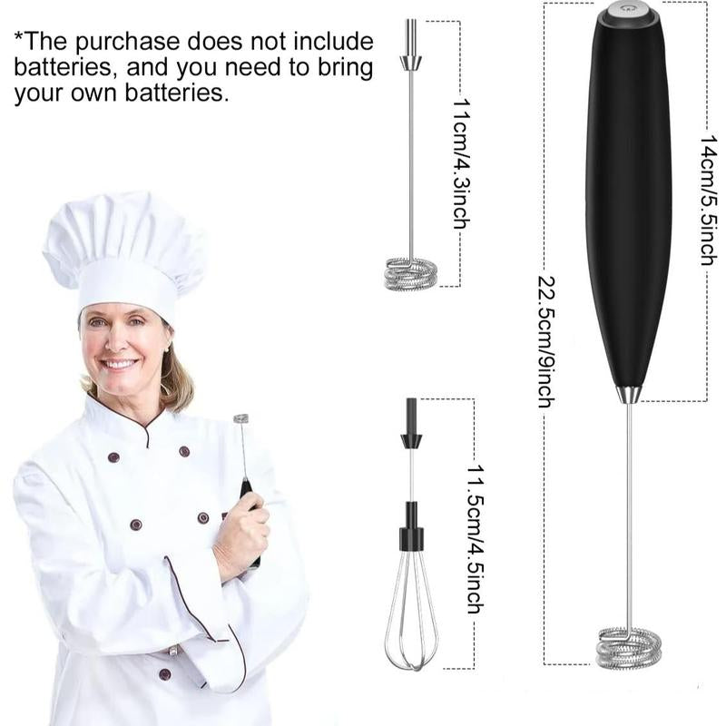 Electric Handheld Milk Frother & Beverage Blender – Portable Kitchen Gadget for Coffee & More (Batteries Not included 2AA)