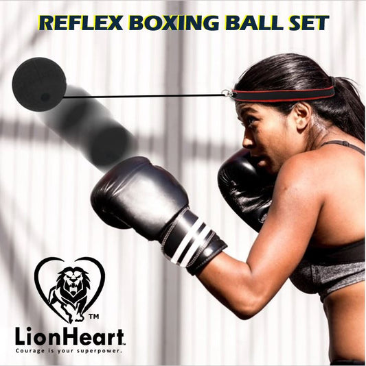 Lionheart Reflex Boxing Ball Set – Adjustable 3-Level Training Kit for Speed, Agility & Precision