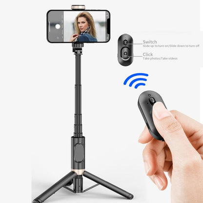 LionHeart 28" Lightweight Selfie Stick Tripod with Wireless Remote, Extendable Phone Stand for iPhone & Android