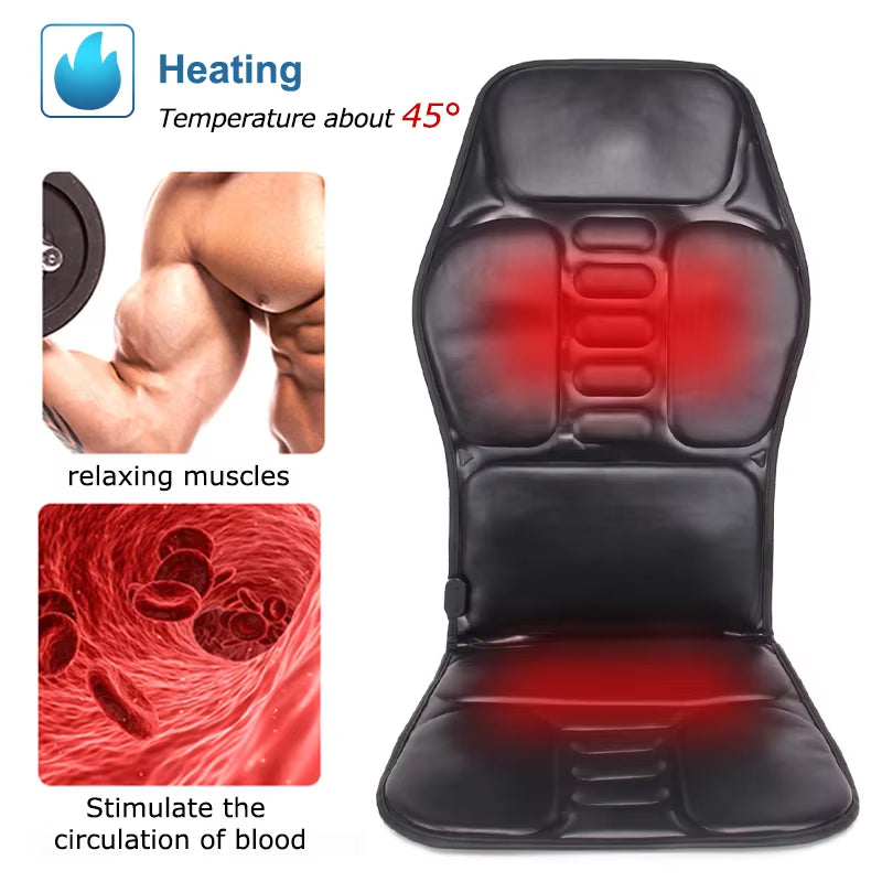 Lionheart Therapeutic Massage Cushion – Heated Full-Body Relief for Car, Home, & Office