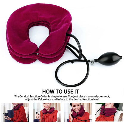 Cervical Neck Pillow & Traction Device for Alleviating Chronic Neck and Shoulder Pain