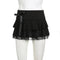 LionHeart It'sSoCute!(TM) Fashion Streetwear: A-Line Party Low-Waist Mini Skirt with Bow, Lace Trim, & Ruffles