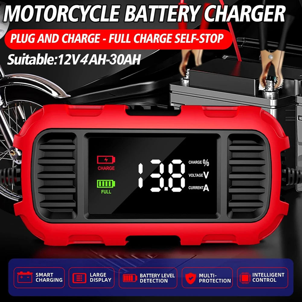 LionHeart 12V 2A Fully Automatic Battery Charger & Maintainer with Digital Display | For Cars, Motorcycles, Jet Skis & More