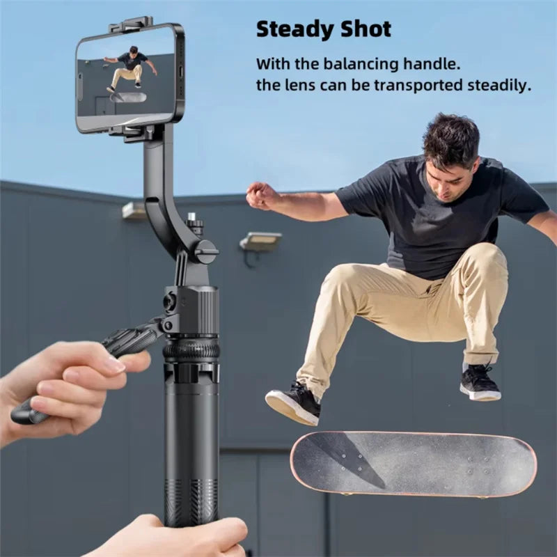 C17 360° Auto-Rotation Monopod with AI Tracking, Bluetooth Shutter, Fill Light, and Wireless Selfie Stick for Mobile Devices