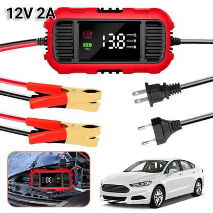 LionHeart 12V 2A Fully Automatic Battery Charger & Maintainer with Digital Display | For Cars, Motorcycles, Jet Skis & More