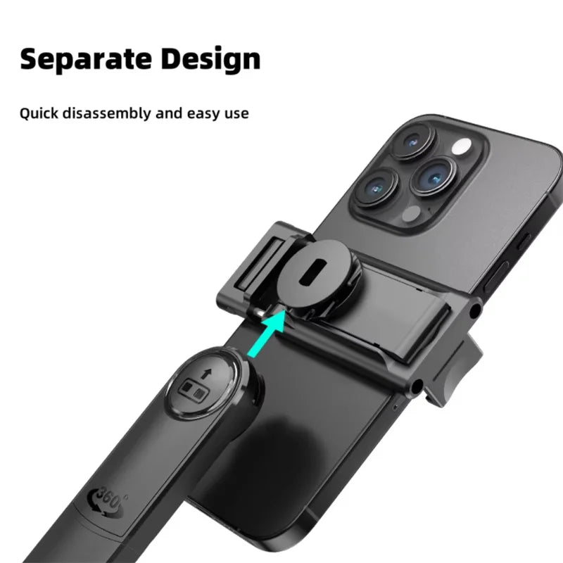 C17 360° Auto-Rotation Monopod with AI Tracking, Bluetooth Shutter, Fill Light, and Wireless Selfie Stick for Mobile Devices