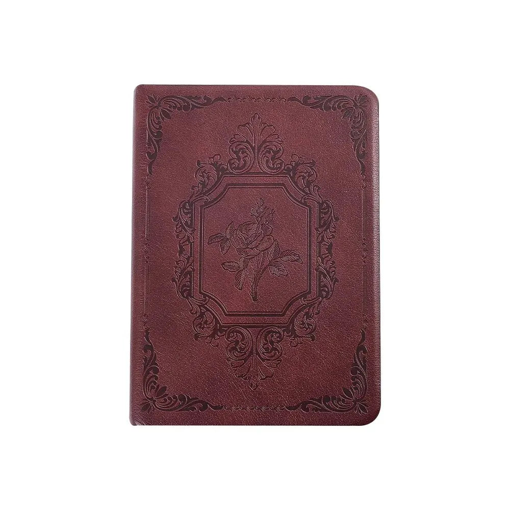 LionHeart Compact Vintage Leather Journal with Gilded Edges – Portable Writing Diary and Planner