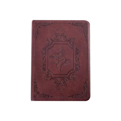 LionHeart Compact Vintage Leather Journal with Gilded Edges – Portable Writing Diary and Planner