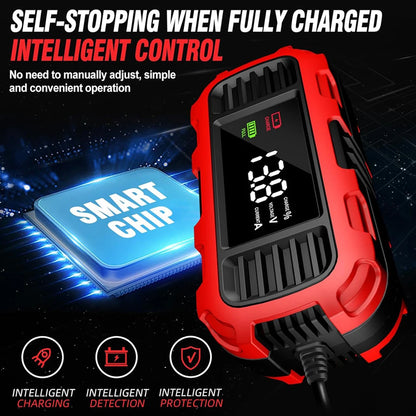 LionHeart 12V 2A Fully Automatic Battery Charger & Maintainer with Digital Display | For Cars, Motorcycles, Jet Skis & More