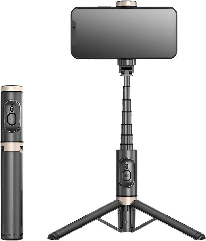 LionHeart 28" Lightweight Selfie Stick Tripod with Wireless Remote, Extendable Phone Stand for iPhone & Android